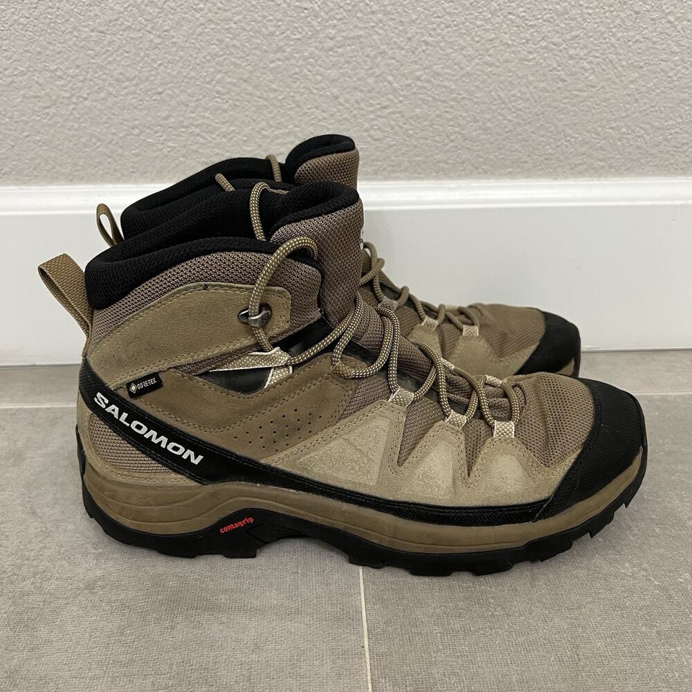 Salomon Quest Rove Mens 10.5 Beige GTX Trekking Hiking Outdoor Boots Shoes